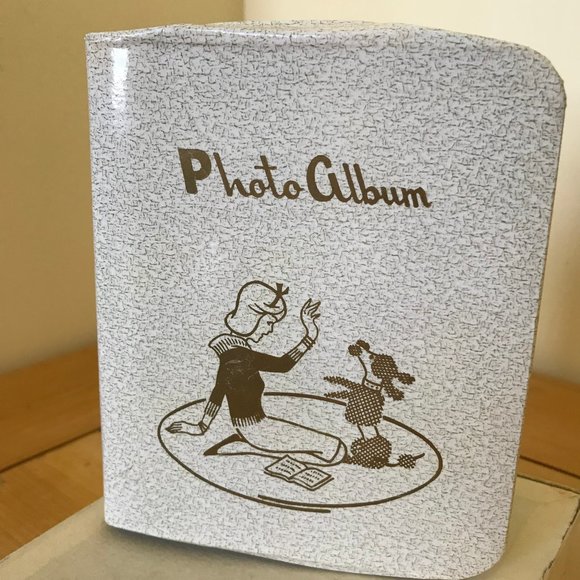 Small Photo Album Vintage Made in Japan Newspaper Clippings Teen Girl & Poodle - Picture 3 of 10